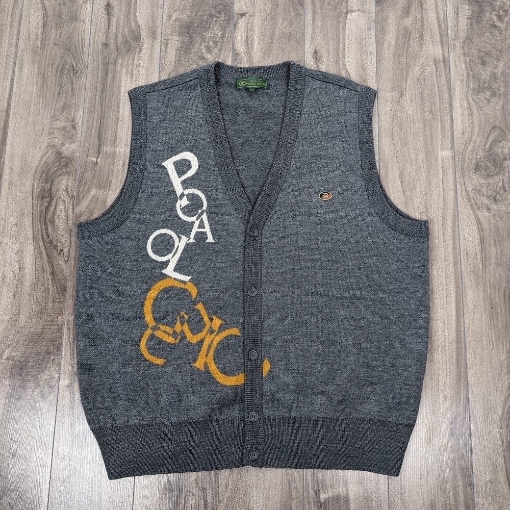 Vintage Paolo Gucci Gray Sweater Vest Size Large